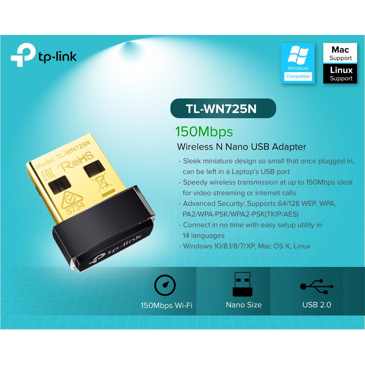 Picture of TL-WN725N 150Mbps Wireless N Nano USB Adapter