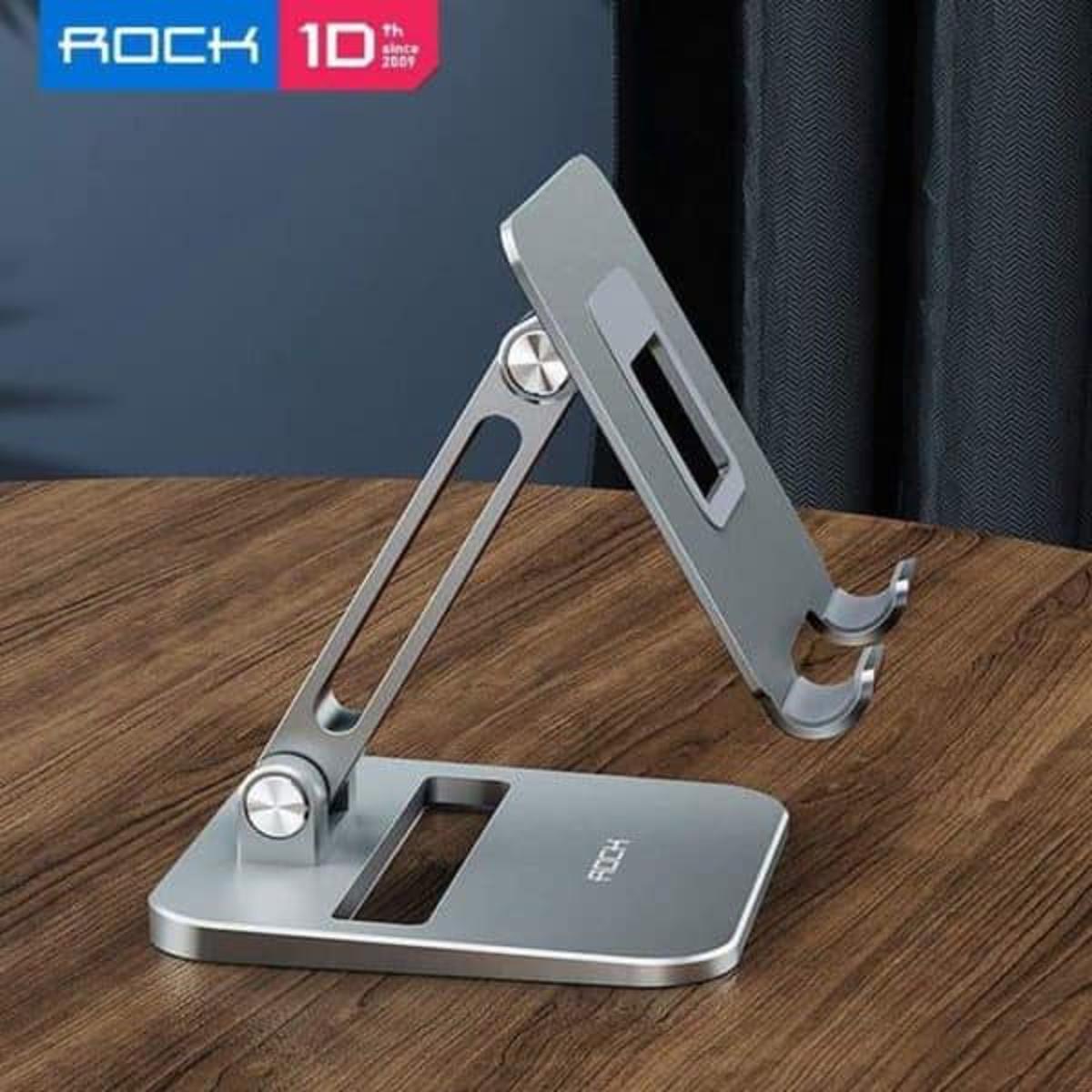 Picture of ROCK Metal Tablet Stand Adjustable Foldable Phone Holder For iPad 7.9 9.7 10.5 11 12.9 Inch