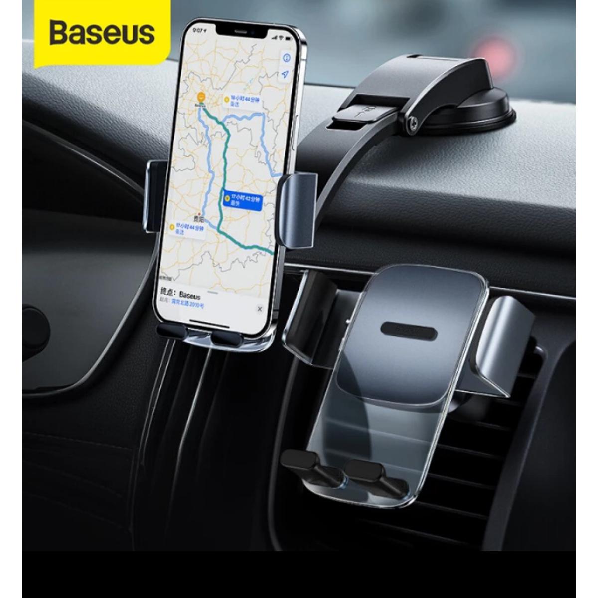 Picture of Baseus Easy Control Clamp Car Mount Holder A Set Air Vent & Dashboard Black