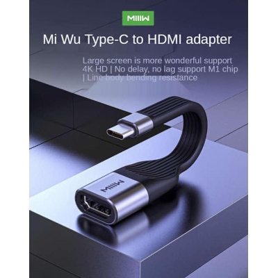 Picture of Xiaomi Youpin Type-C To HDMI-Compatible Adapter 4K 30Hz Cable Type C HDMI-Compat Wire Converter For PC Computer TV Display