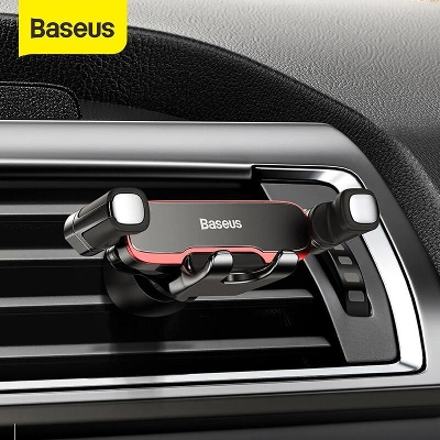 Picture of Baseus Car Phone Holder for Car Air Vent Mount Cell Phone Support-black