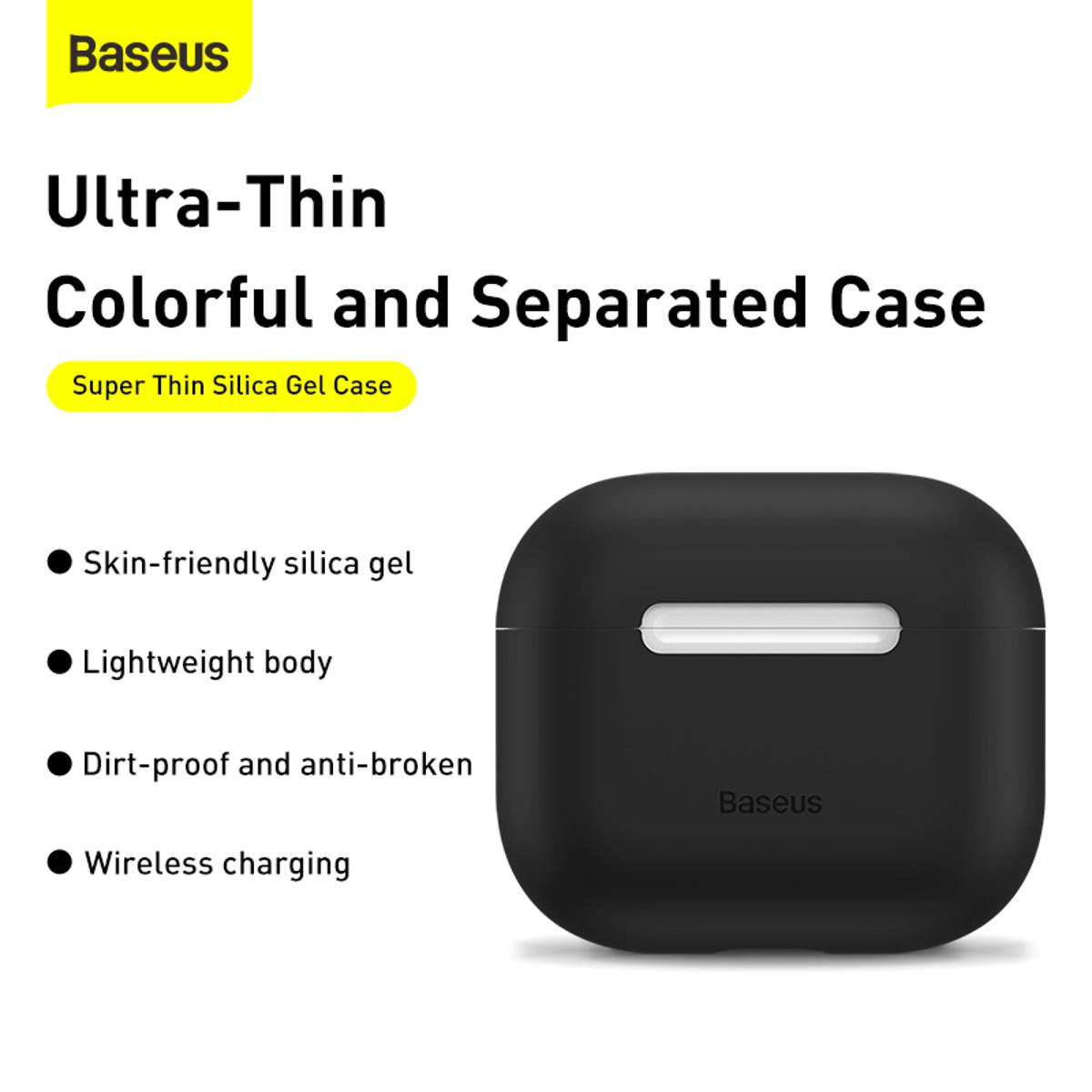 Picture of Baseus Super Thin Silica Gel Case for Air- Pods 3 (2021) Black