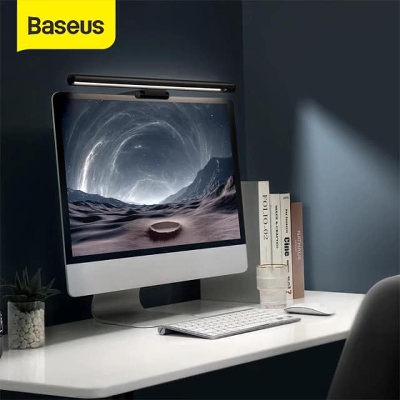 Picture of Baseus USB Asymmetric Light Source Screen Hanging Light Pro Screen Light Computer Lamp Led Desk Lamp For Reading Light-  black