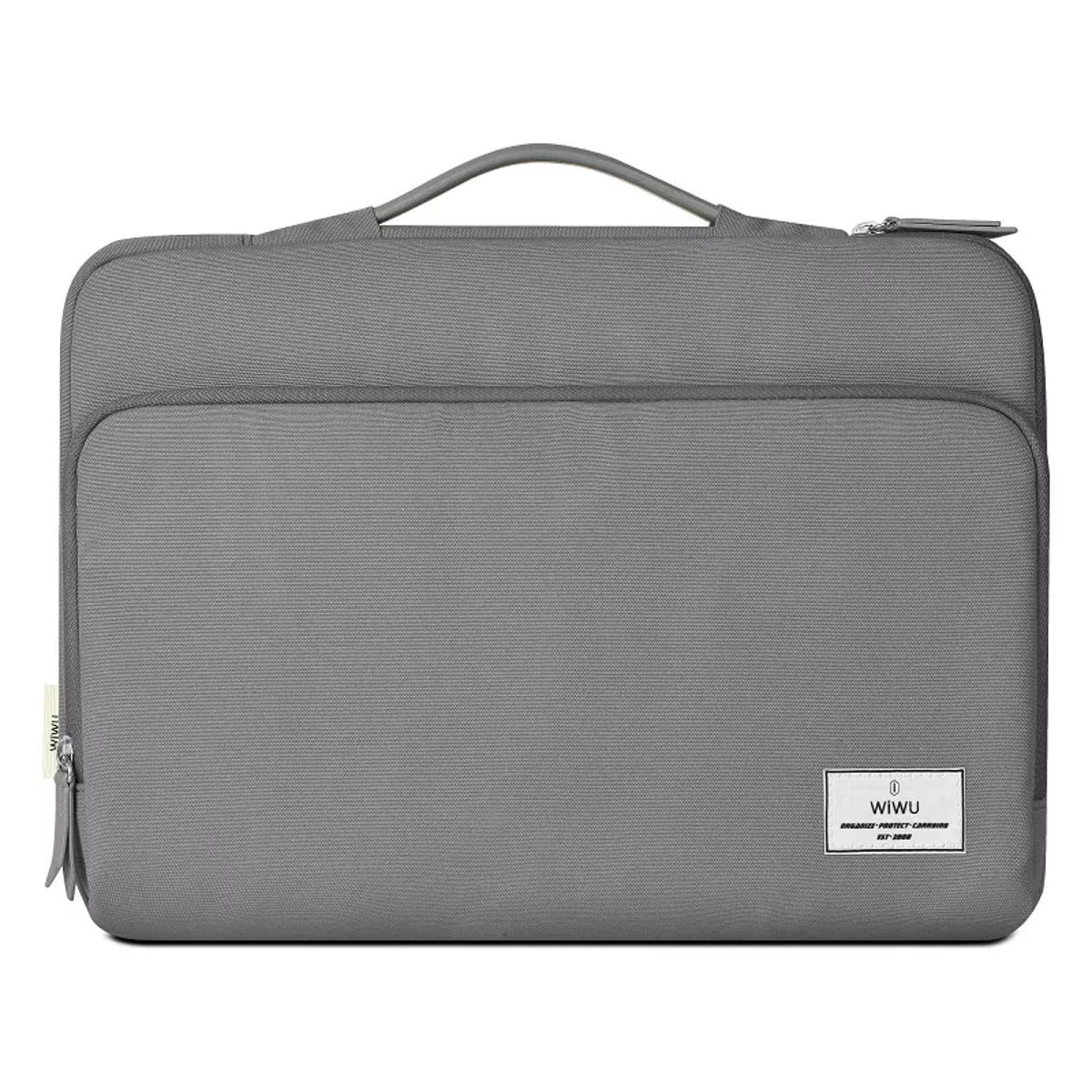 Picture of WiWU Ora Laptop Sleeve for Macbook Tablet Waterproof Large Capacity with Front Pocket Fully Protection laptop bag 14.2 inchi - Grey