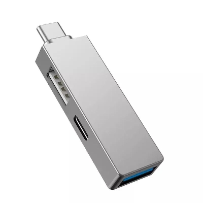 Picture of WIWU Hub T02 Pro USB-C to 2 USB 3.0 + USB 2.0 + USB-C - Grey