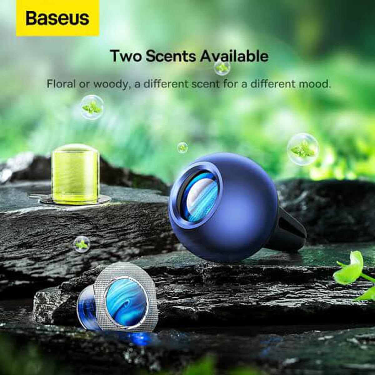 Picture of Baseus Air Freshener Graceful Car Fragrance Pro With Floral Sicily  Wood Incense - Ocean Blue