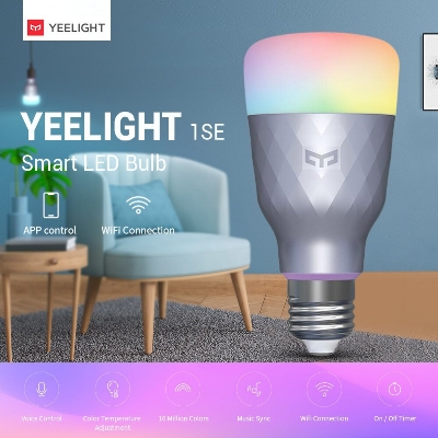 Picture of Xiaomi Yeelight LED Bulb 1S Colour RGB Smart Bulb Color Version RGB Light Desk Floor Table Lamp Support APP Control