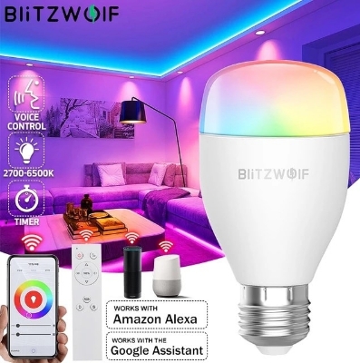 Picture of BlitzWolf BW-LT27 LED Light Bulb Dimmable 3/5/10W Smart Control Multicolor Changing Lights Bulbs Home Decor