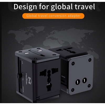 Picture of Mcdodo CP-2020 Universal Travel Charger Adapter With 2 USB Ports - Black