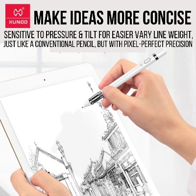 Picture of XUNDD Capacitive Touch Screen Universal Smart Stylus Pen For iiPad iiPhone Samsung Tablet Huawei MatePad - White