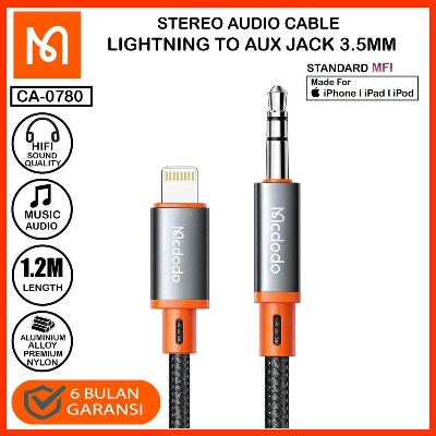 Picture of Mcdodo CA-0780 Splitter 3.5mm AUX Jack Cable for iPh 1.2m Castle Series