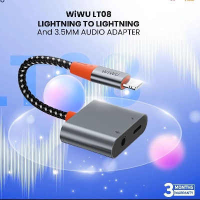 Picture of WiWU LT08 Lightning to Lightning & 3.5mm Audio Converter