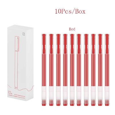 Picture of Xiaomi Gel Pens 0.5Mm Large Capacity  10 Pics - Red - Pen