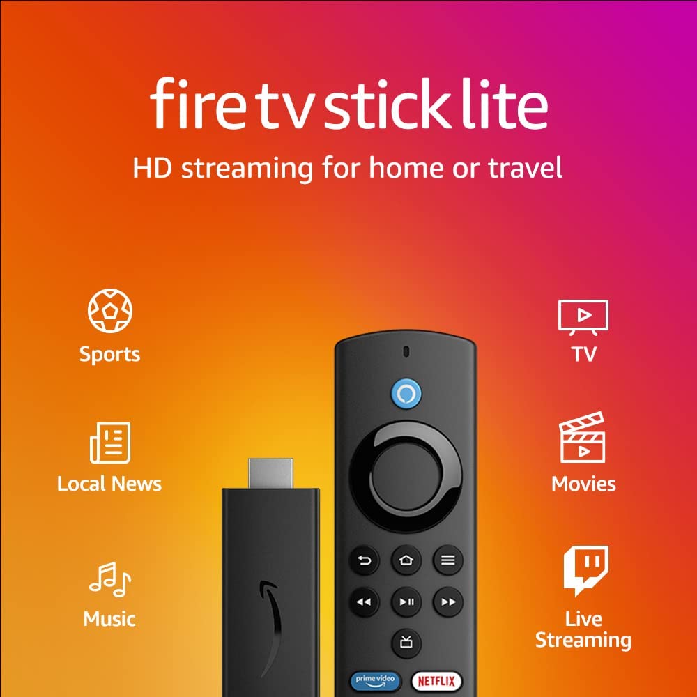Picture of Amazon Fire TV Stick Lite with Alexa Voice Remote Lite HD Streaming - Black