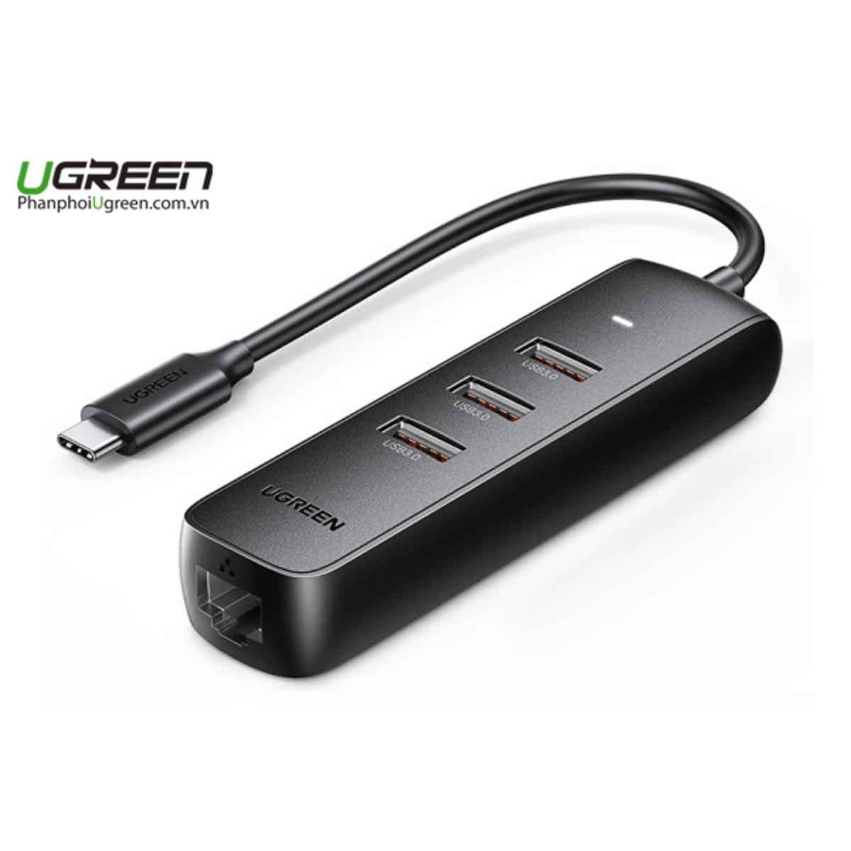 Picture of U-green USB Type C hub to 3 USB 3.0 ports and10/100Mbph Ethernet Adapter