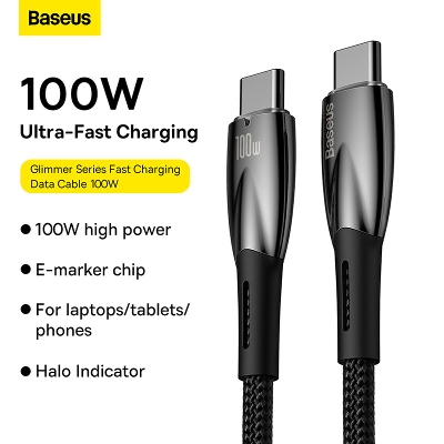 Picture of Baseus Glimmer Series 100W Fast Charging Data Cable Type-C To Type-C For  Type-C All Device - Type C Cable