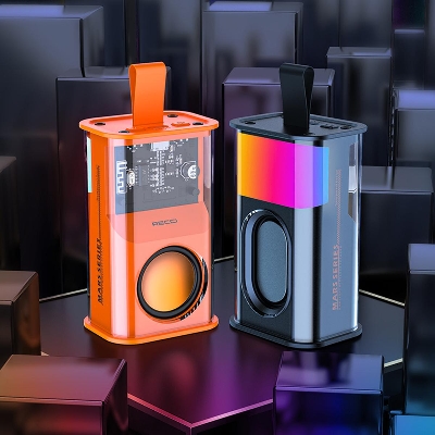 Picture of RECCI RSK-W30 Transparent Wireless Speaker with RGB Light - Black