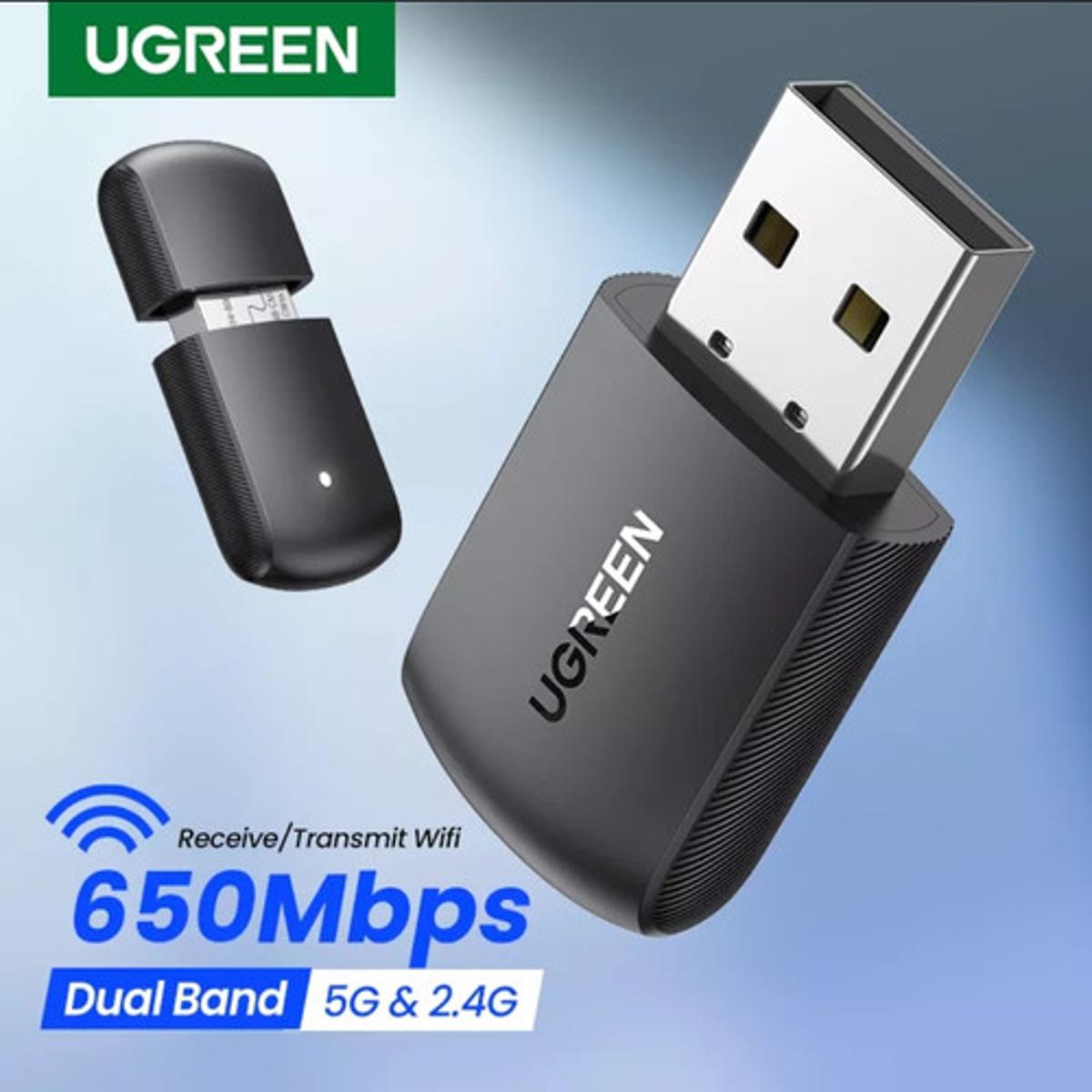 Picture of U GREEN Wifi Adapter 650Mbps 5Ghz and 2.4GHz Dual Band USB WiFi Adapter 20204