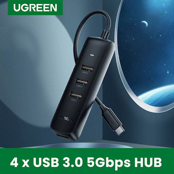 Picture of U GREEN HUB 4 in 1 Type-C to USB 3.0 4 Ports  Adapter 5Gbps Multi-Port 0.2m 10916