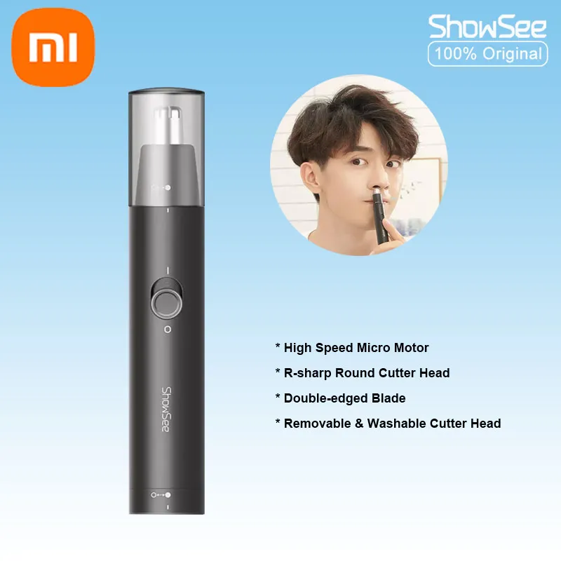 Picture of Xiaomi Mijia Showsee C1-BK Electric Nose Hair Trimmer Portable Mini Battery Nose Hair Shaver