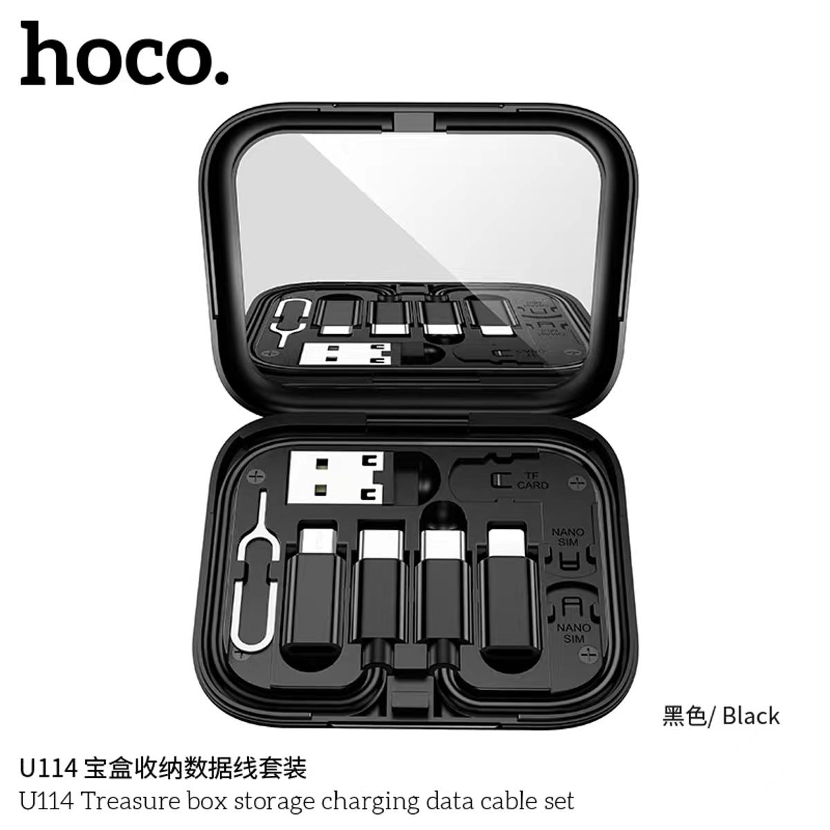 Picture of HOCO U114 PD Fast Charging Set 3A Type C to Type-C Fast charge Cable,for Micro to Type-c / Lightning to Type-c / USB to Type-c adapter Mobile phone Card pin Contain on holder box for Android / iOS