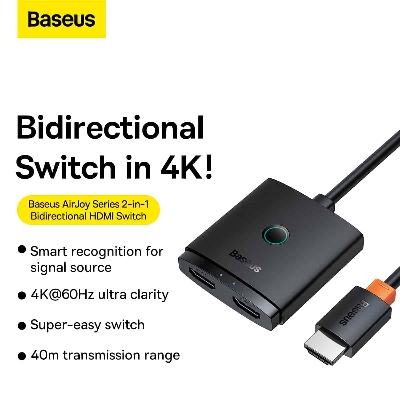 Picture of Baseus AirJoy Series 2-in-1 Bidirectional HDMI Switch with 1m cable
