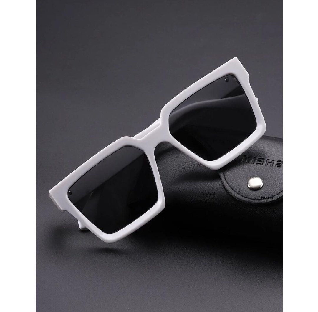 Picture of Stylish Sunglasses for Men - white  and Golden Very Fashionable - Sun Glass For Men