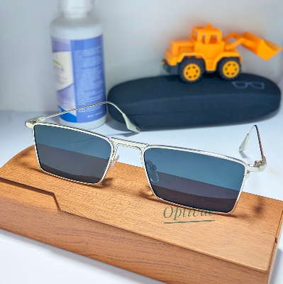 Picture of Sunglasses 2024 Fashion Small Box Metal Frame Rectangle Glasses
