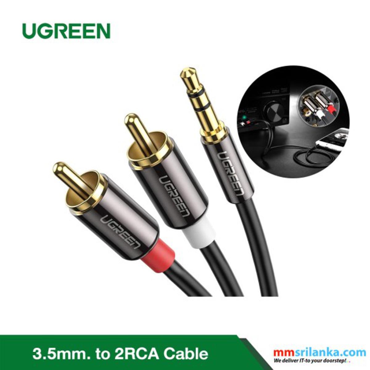 Picture of U green 3.5mm Male to 2RCA Male Audio Cable (90245)- 1.5m