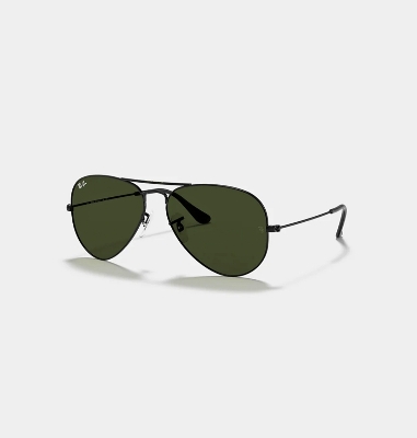 Picture of Ray-Ban Aviator sunglasses metal body frame black colour glass