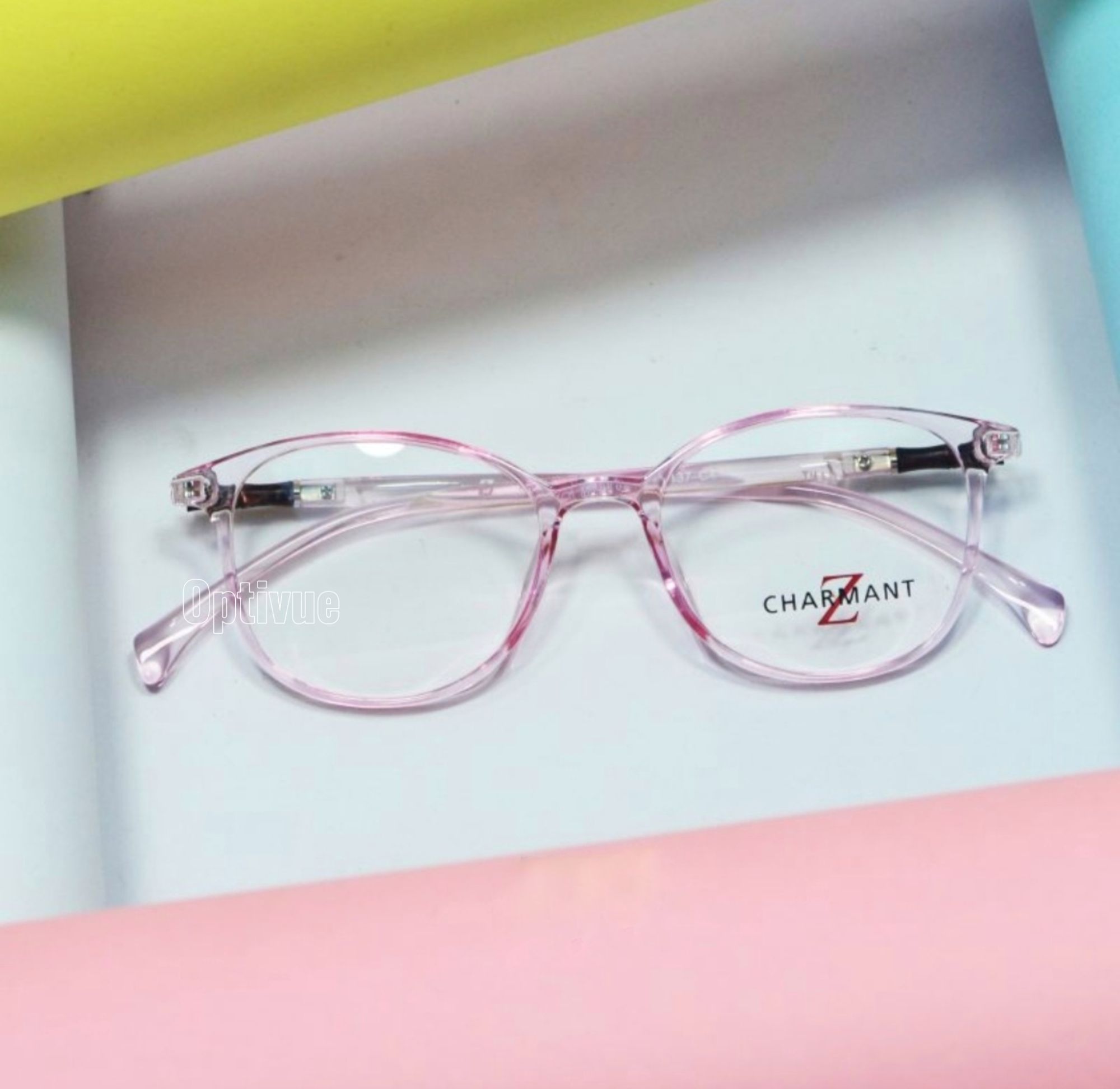 Picture of Fashion Transparent Ultra-light HD Women's Reading Glasses Anti-blue Light Glasses Polygon Fashion Mom Presbyopia Glasses +100 Το +400