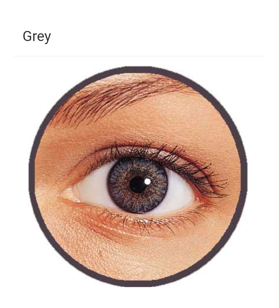 Picture of Grey FRESHLOOK Power Contact Lens with kit box(Lens case) SPH -1.00 - 6.00 TPF