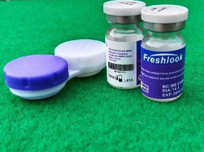 Picture of Grey FRESHLOOK Power Contact Lens with kit box(Lens case) SPH -1.00 - 6.00 TPF