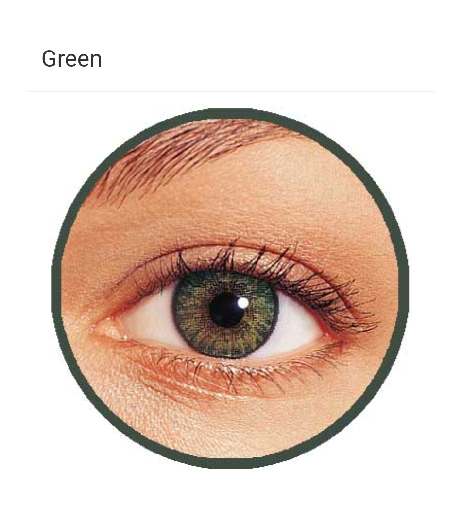 Picture of Green FRESHLOOK Power Contact Lens with kit box(Lens case) SPH -1.00 - 6.00 TPF