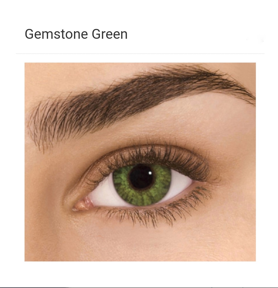 Picture of Gemstone Green FRESHLOOK Power Contact Lens with kit box(Lens case) SPH -1.00 - 6.00 TPF