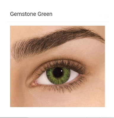 Picture of Gemstone Green FRESHLOOK Power Contact Lens with kit box(Lens case) SPH -1.00 - 6.00 TPF