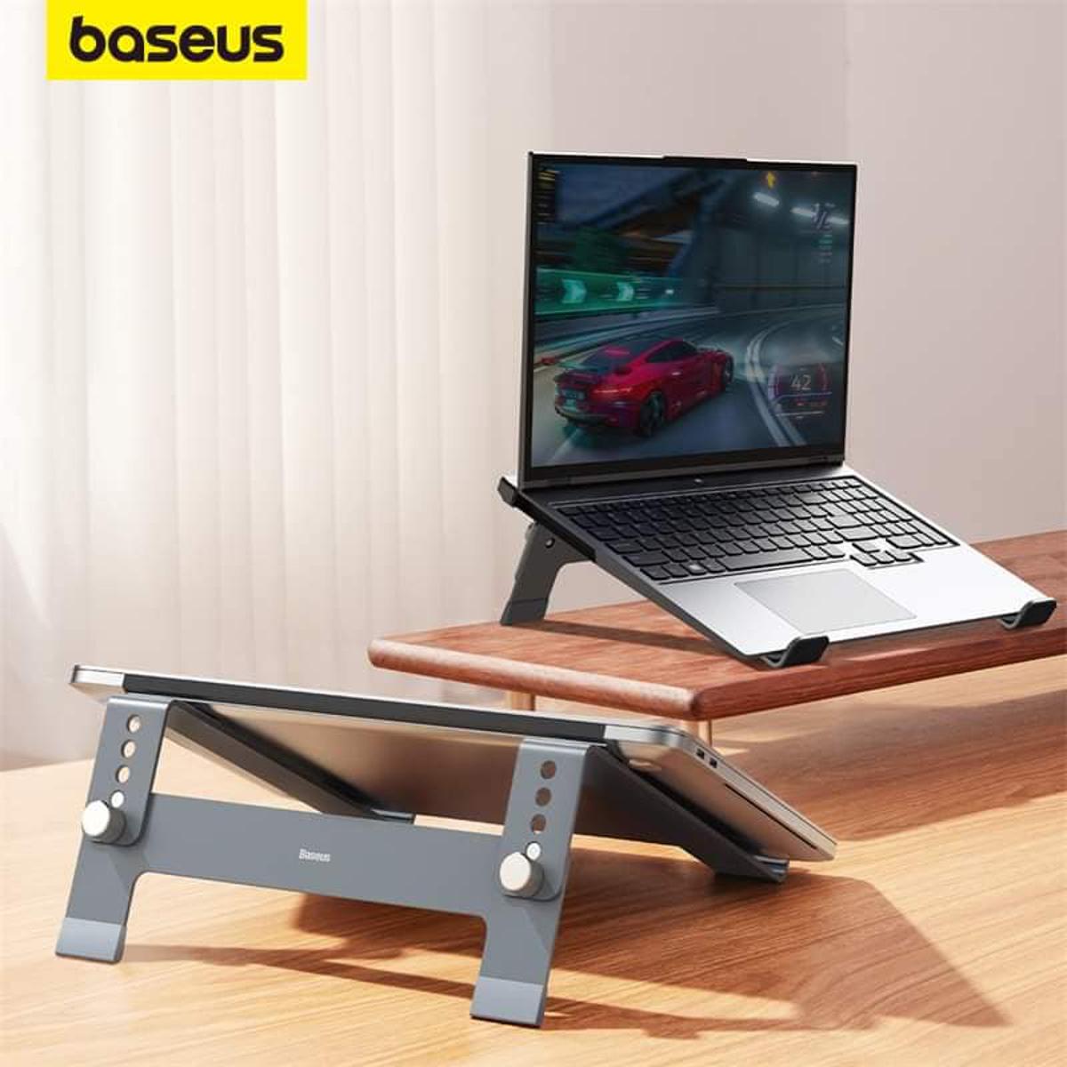 Picture of Baseus Laptop Stand 4-Gear Adjustable Space Aluminum Alloy Notebook Stand- Grey