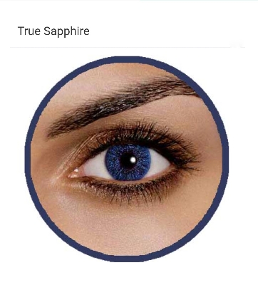 Picture of True Sapphire FRESHLOOK Power Contact Lens with kit box(Lens case) SPH -1.00 - 6.00 TPF