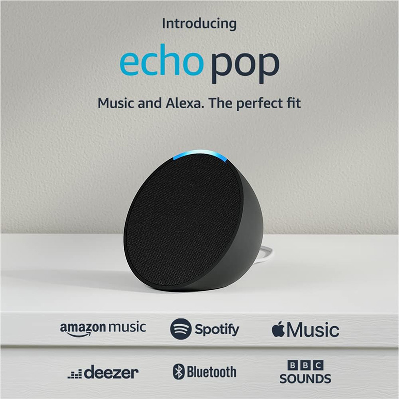 Picture of Amazon Echo Pop Smart Speaker with Alexa (1st Gen -2023) - Black