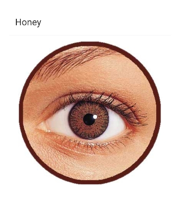 Picture of Honey FRESHLOOK Power Contact Lens with kit box(Lens case) SPH -1.00 - 6.00 TPF