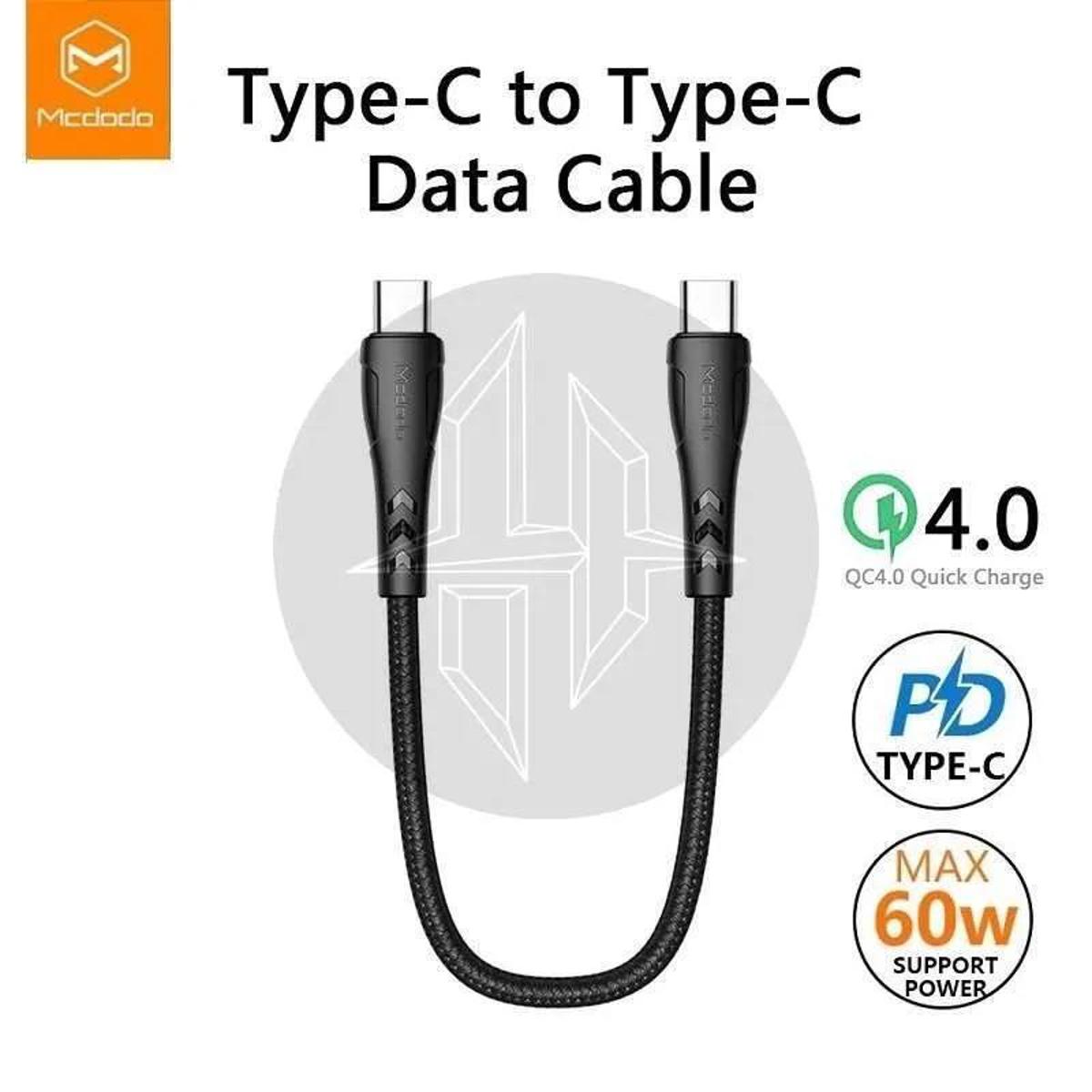 Picture of MCDODO Type-C to Type-C 60W PD Fast Charge Data Cable 0.2m - Cable