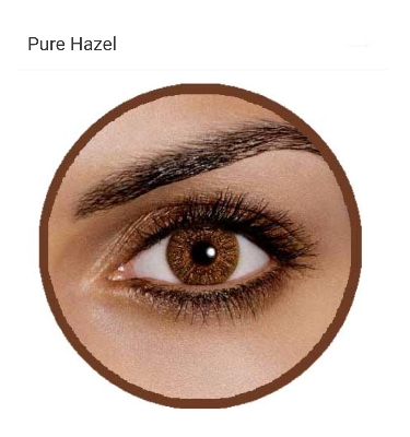 Picture of Pure Hazel FRESHLOOK Power Contact Lens with kit box(Lens case) SPH -1.00 - 6.00 TPF