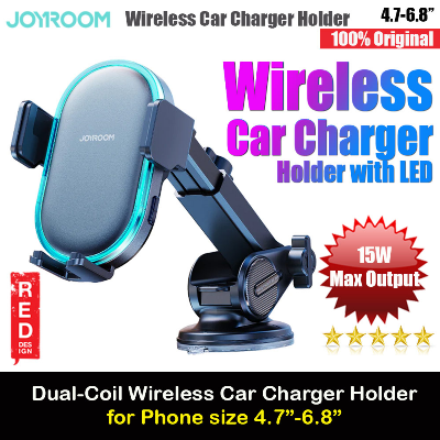 Picture of JOYROOM JR-ZS299 15W Double-Coil Wireless Charger Car Dashboard Phone Holder(Black)