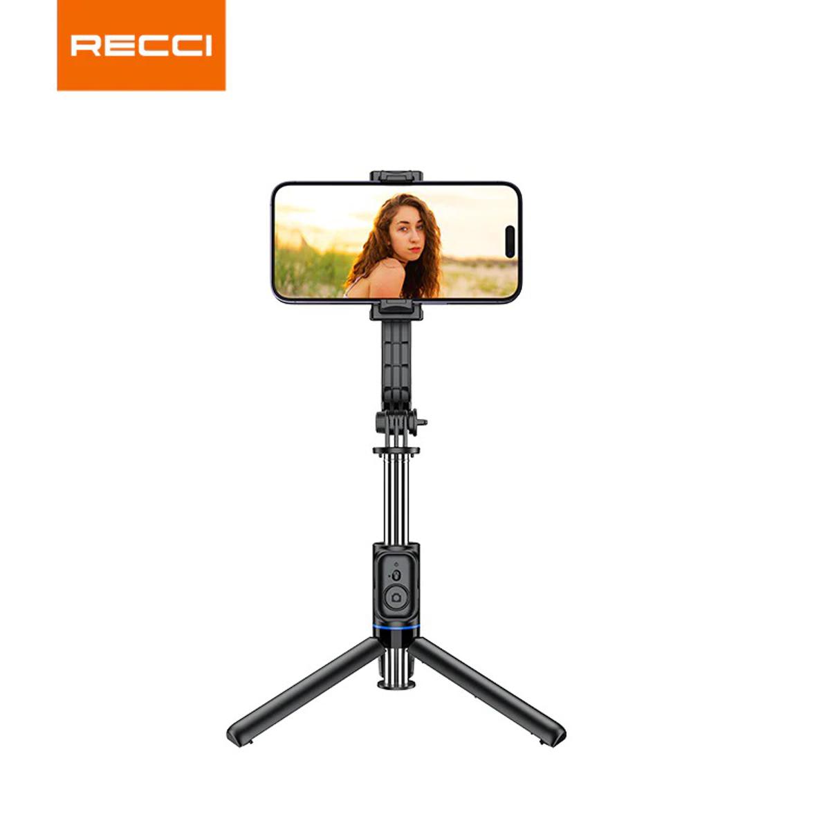 Picture of Recci RSS-W03 Multifunctional Selfie Stick with Remote Control- Black