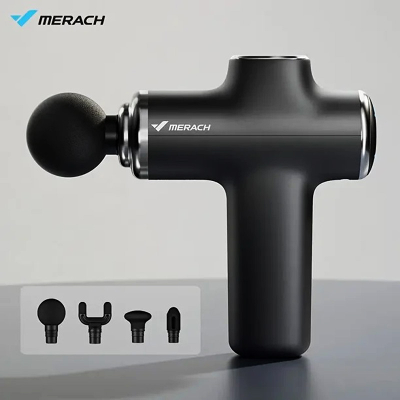 Picture of Merach MR-M010B2 Mini Massage G-un Deep Tissue Percussion Muscle Relax Tool Suitable With 4 Replaceable Massage Heads For Athletes