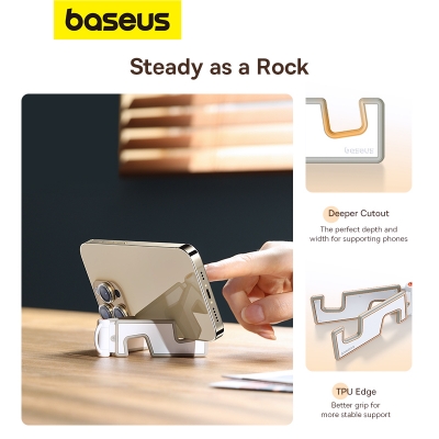 Picture of Baseus Portable Folding Phone Stand Universal Mini Size Mount Holder Stable Light Thin Stand for iiPhone  15 14 13 12 Pro Max Samsung