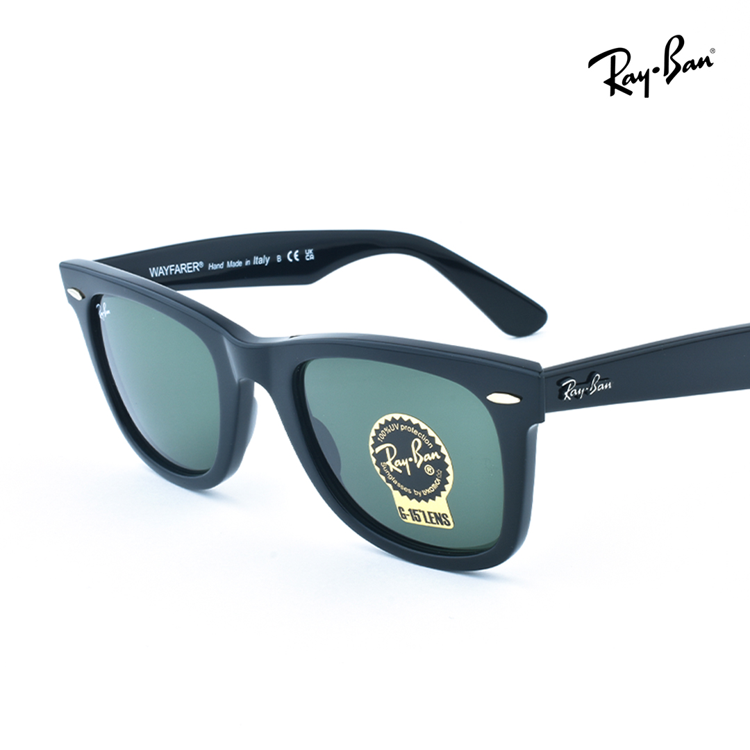 Picture of RB 2140 SHINY G-15 GLASS LENS WAYFARER UV-400 SUNGLASSES