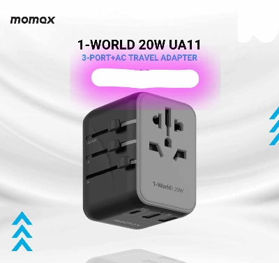 Picture of Momax 1-World 20W 3-Port+AC Travel Adapter UA11