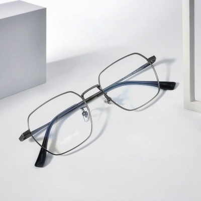 Picture of Men Retro Pure Titanium Glasses Frame Ultralight Fashion Square Optical Women Eyewear Spectacles Frames T840T