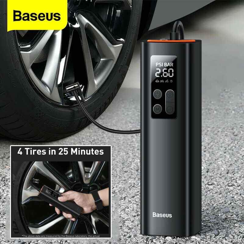 Picture of Baseus Mini Car Air Compressor 12V 150PSI Portable Car Tire Inflator Smart Digital Inflatable Pump For Car Bicycle Boat Air Pump
